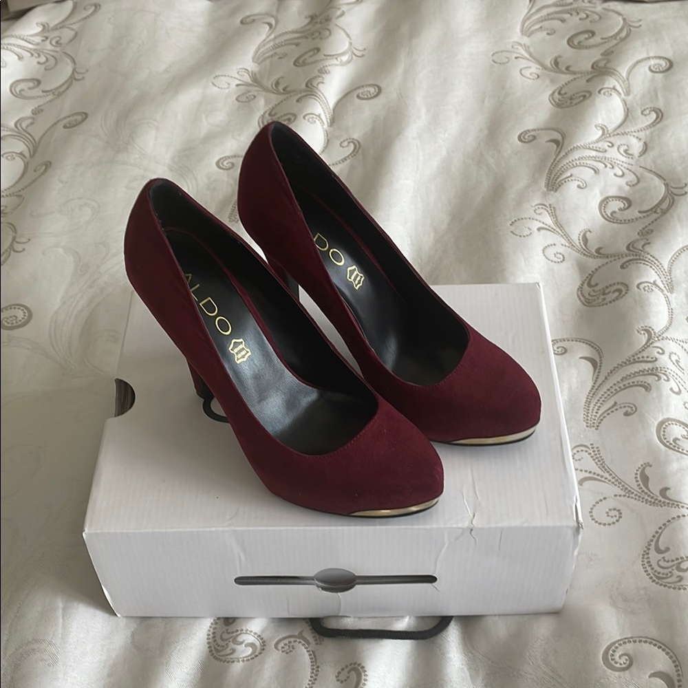 Aldo Red Heels Classic Pointed Toe